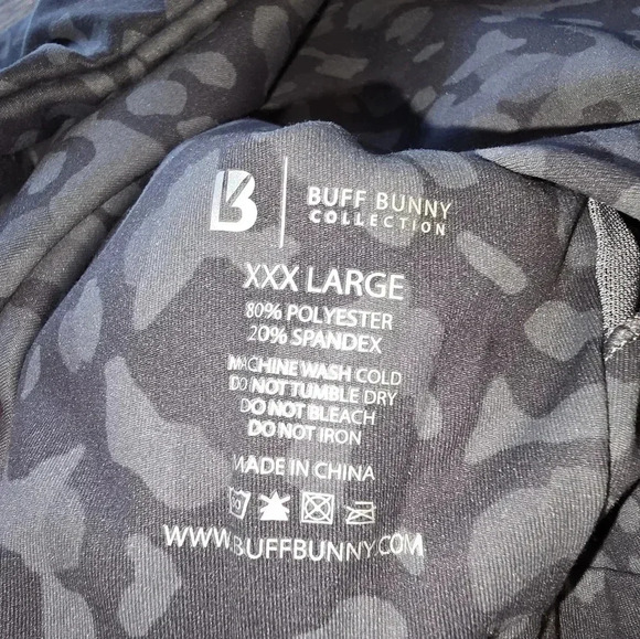 NWT Buff Bunny Harley Gray Camo Sports Bra Plus Size XXXL 3X or XXL 2X - Picture 7 of 7